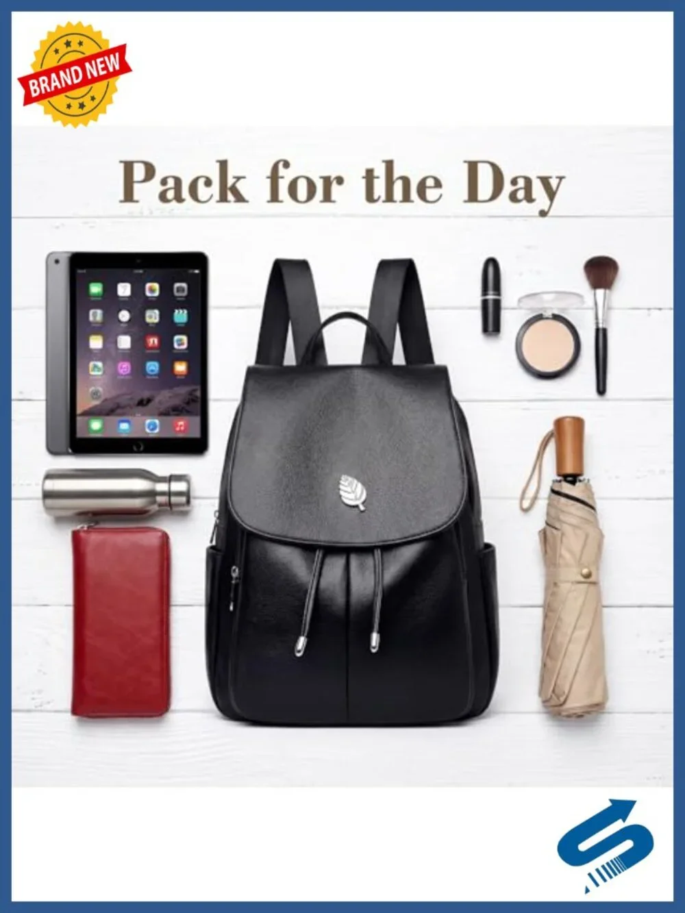 Small Leather Backpack Purse for Women, Casual Lightweight Daypack, Multiple